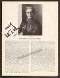 De Valois, Ninette - Signed Program