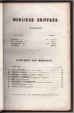 Delibes, Leo - "Monsieur Griffard" First Edition Score Signed 1858