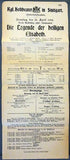 Der Corregidor (Wolf) - Die Legende der Heiligen Elisabeth (Liszt), Daughter of the Regiment - Lot of 3 Playbills 1904-1906