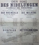 Der Ring - Early Performance Playbill 1883 Anton Seidl - Angelo Neumann