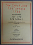 Die Liebe der Danae - World Premiere Program 1952 - Salzburg Festival