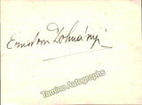 Dohnanyi, Ernst von - Signed Album Leaf + Photo