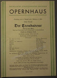 Dresden Opera House - Leipzig Opera - Set of 5 Playbills 1941-43