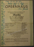 Dresden Opera House - Leipzig Opera - Set of 5 Playbills 1941-43