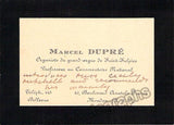 Dupré, Marcel - Autograph Lot
