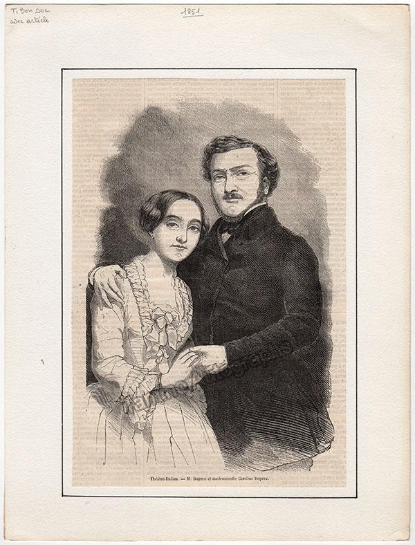 Duprez, Gilbert Duprez, Carolina Vintage Print 1851 Tamino