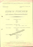 Fischer, Edwin - Lot of 15 Programs 1914-1951