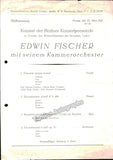 Fischer, Edwin - Lot of 15 Programs 1914-1951