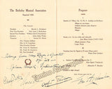 Flonzaley Quartet - Signed Program