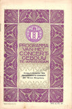 Foldesy, Arnold - Concert Program Amsterdam 1916 - Willem Mengelberg