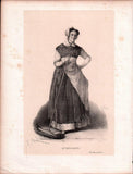 French Female Actresses and Singers - Set of 29 Original Lithographs ca. 1841-1842