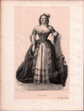 French Female Actresses and Singers - Set of 29 Original Lithographs ca. 1841-1842
