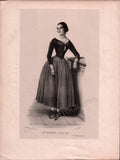French Female Actresses and Singers - Set of 29 Original Lithographs ca. 1841-1842