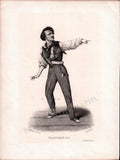 French Male Actors and Singers - Set of 44 Original Lithographs ca. 1841-1842