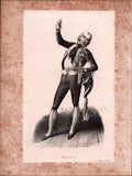 French Male Actors and Singers - Set of 44 Original Lithographs ca. 1841-1842