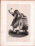 French Male Actors and Singers - Set of 44 Original Lithographs ca. 1841-1842