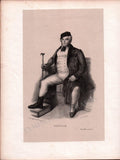 French Male Actors and Singers - Set of 44 Original Lithographs ca. 1841-1842