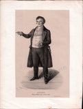 French Male Actors and Singers - Set of 44 Original Lithographs ca. 1841-1842