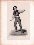 French Male Actors and Singers - Set of 44 Original Lithographs ca. 1841-1842