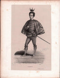 French Male Actors and Singers - Set of 44 Original Lithographs ca. 1841-1842