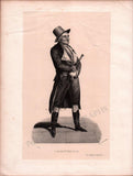 French Male Actors and Singers - Set of 44 Original Lithographs ca. 1841-1842