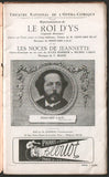 French Opera Program Lot 1905-1924