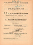 Furtwangler, Wilhelm - Berlin Philharmonic - Program Lot 1948-1952