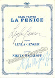 Gencer, Leyla - Magaloff, Nikita - Poster Announcement La Fenice 1981 + Signed Program!