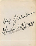 Gilman, Max - Signed Album Page 1920