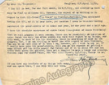 Hartmann, Arthur - Set of typed letters signed