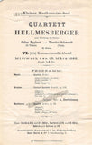 Hellmesberger Quartett - Program Lot Vienna 1883-1895