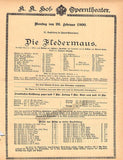 Hof-Operntheater - Lot of 19 Vintage Playbills 1900