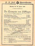 Hof-Operntheater - Lot of 19 Vintage Playbills 1900