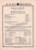 Imperial & Royal Court Opera, Vienna - 10 Playbill Lot 1899