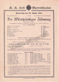 Imperial & Royal Court Opera, Vienna - 10 Playbill Lot 1904-1908