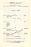 Janigro, Antonio - Concert Program 1958