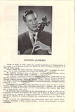 Janigro, Antonio - Concert Program 1958