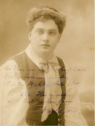 Jorn, Karl - Signed Photo in The Bartered Bride 1909