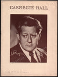 Kapell, William - Concert Program Carnegie Hall 1944