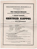 Kappel, Gertrude - Lot of 16 Unsigned Playbills & Programs
