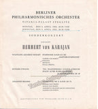 Karajan, Herbert von - 2 Programs Berliner Philharmonisches Orchester 1954-55