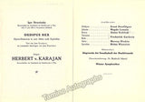 Karajan, Herbert von - Lot of 10 Programs Gesellschaft der Musikfreunde 1952-1953