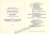 Karajan, Herbert von - Lot of 10 Programs Gesellschaft der Musikfreunde 1952-1953