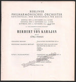 Karajan, Herbert von - Program Lot Berlin Philharmonic 1959-1962