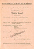 Kempff, Wilhelm - Lot of 10 Programs 1943-1950