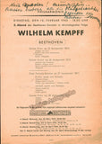 Kempff, Wilhelm - Lot of 10 Programs 1943-1950
