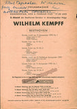Kempff, Wilhelm - Lot of 10 Programs 1943-1950