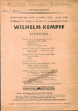 Kempff, Wilhelm - Lot of 10 Programs 1943-1950