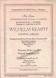 Kempff, Wilhelm - Lot of 10 Programs 1943-1950