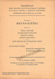 Kittel, Bruno - Concert Programs Berlin 1936-1942